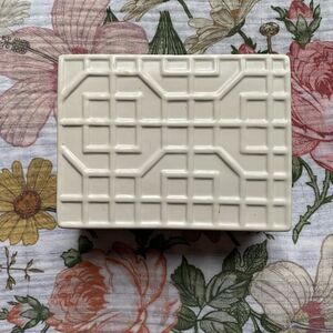 Threshold Cream Geometrical Design Stoneware Napkin Holder